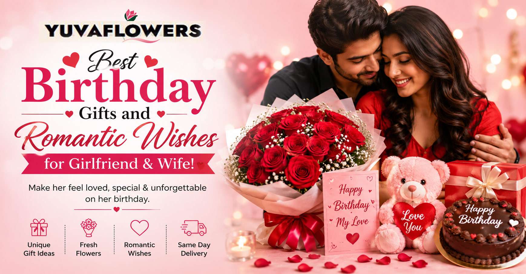 Best Birthday Gifts and Romantic Wishes for Girlfriend & Wife!