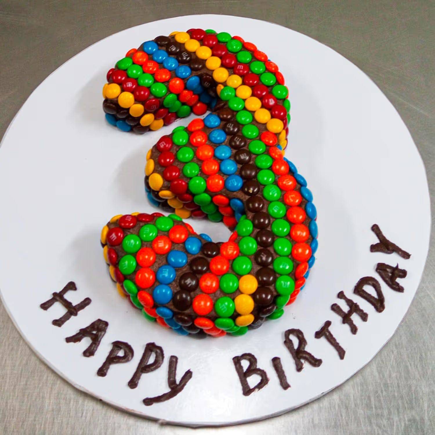 3 Number Gem Birthday Cake - YuvaFlowers
