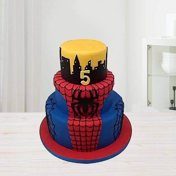 3 Tier Spiderman Cake - YuvaFlowers