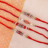 4 Designer Colourful Rakhi - YuvaFlowers