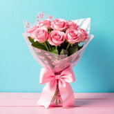 8 Pink Roses Bouquet