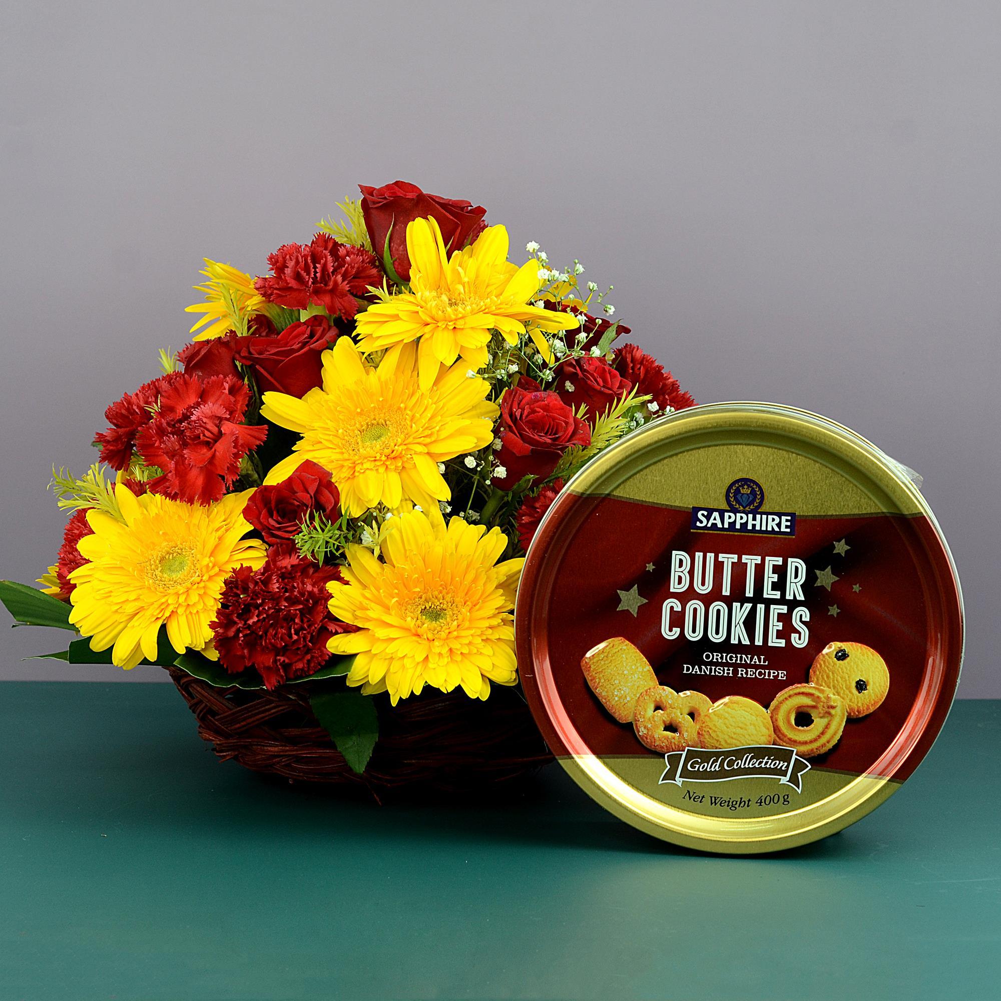 Colourful Flowers & Cookies