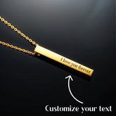 Personalized Cuboid Bar Pendant
