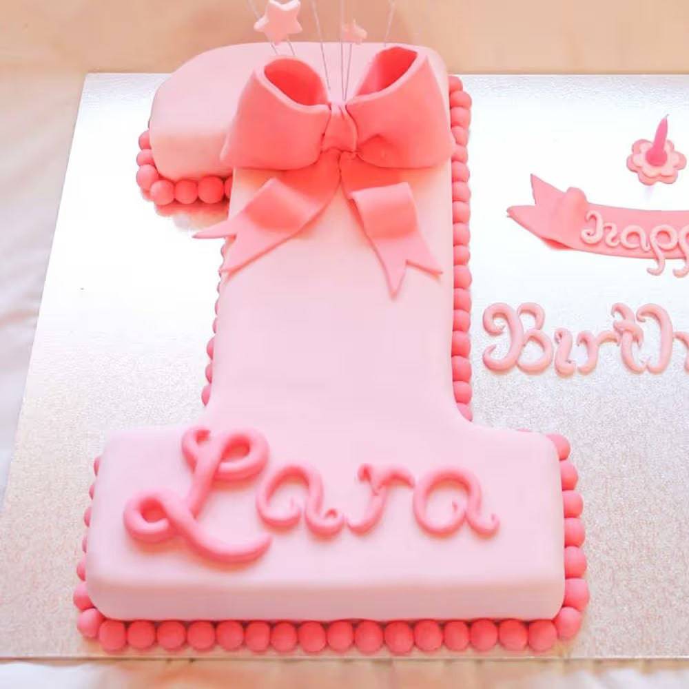 Adorable First Number Birthday Cake - YuvaFlowers
