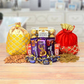 Almond & Raisin With Chocolates Hampers - YuvaFlowers