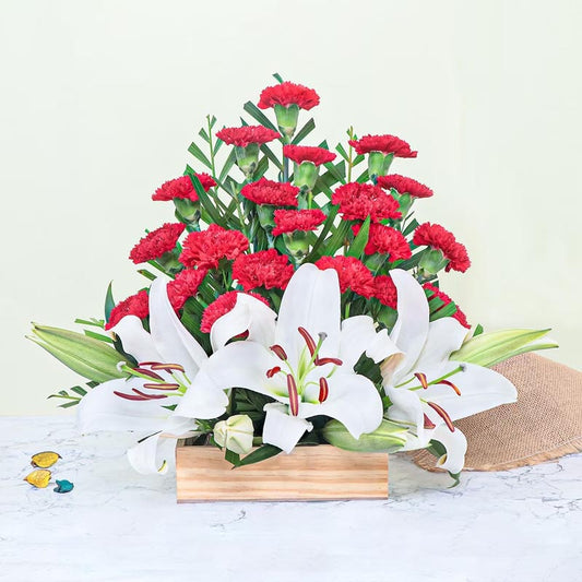 Assortment Of Carnations And Lilies