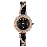 Black Dial Metal Chain Analog Watch for Women - YuvaFlowers