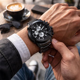 TitanX Shadow Chronograph – Black Stainless Steel Men’s Watch