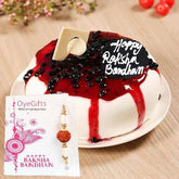 Blueberry Cake With Rakhi - YuvaFlowers