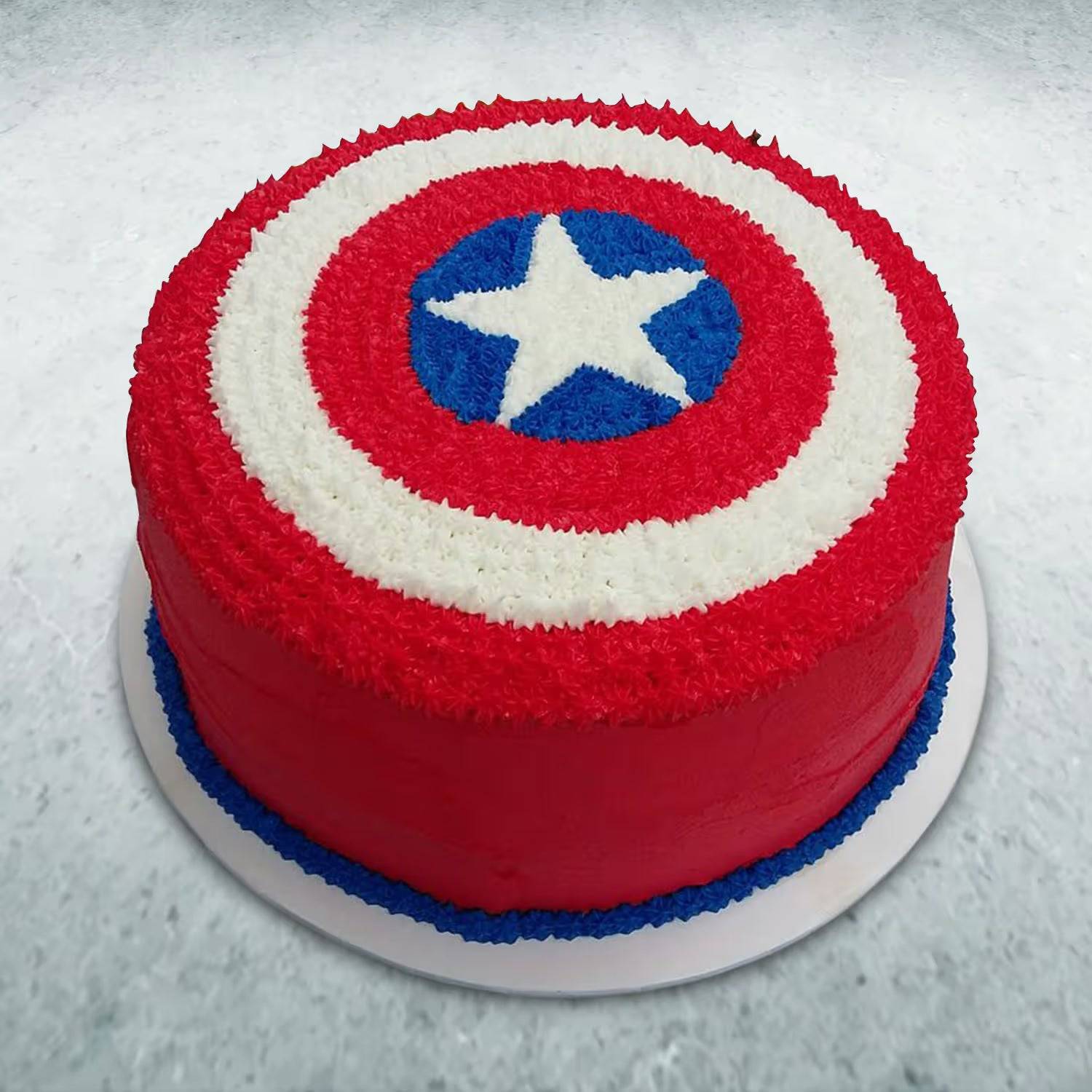 Captain America Theme Cake - Super Hero - YuvaFlowers