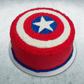 Captain America Theme Cake - Super Hero - YuvaFlowers