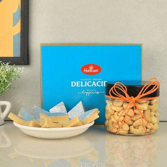 Cashew & Kaaju Katli Delight - YuvaFlowers