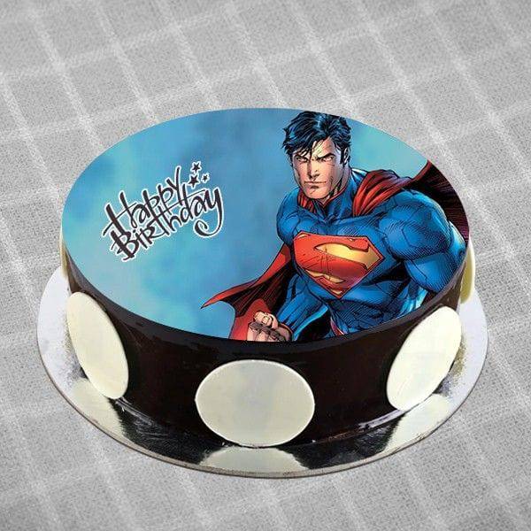 Cripsy Superman Chocolate Cake - YuvaFlowers