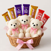 Cute Teddy Bear With Dairy MIlk Combo