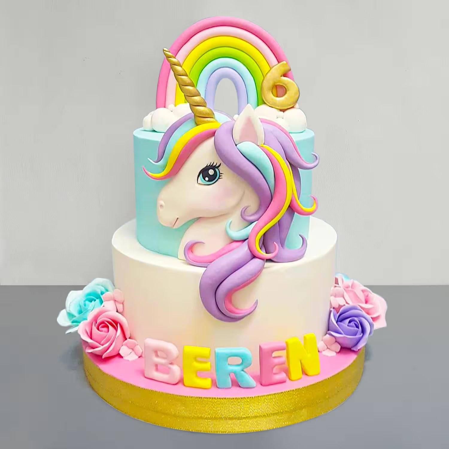 Decorative Colorful Unicorn Cake - YuvaFlowers