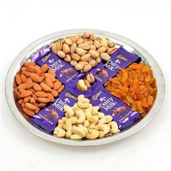 DRY FRUITS AND DAIRY MILK HAMPER - YuvaFlowers