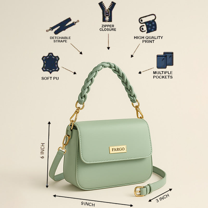 Women Green Sling Bag