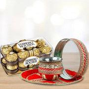 Ferrero Rocher Karwa Thali - YuvaFlowers