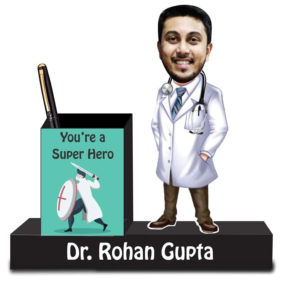 Gift For Doctors - Personalized Caricatures - MBBS Students (Nurse) - YuvaFlowers