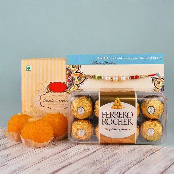 Glittering Rakhi Hamper - YuvaFlowers