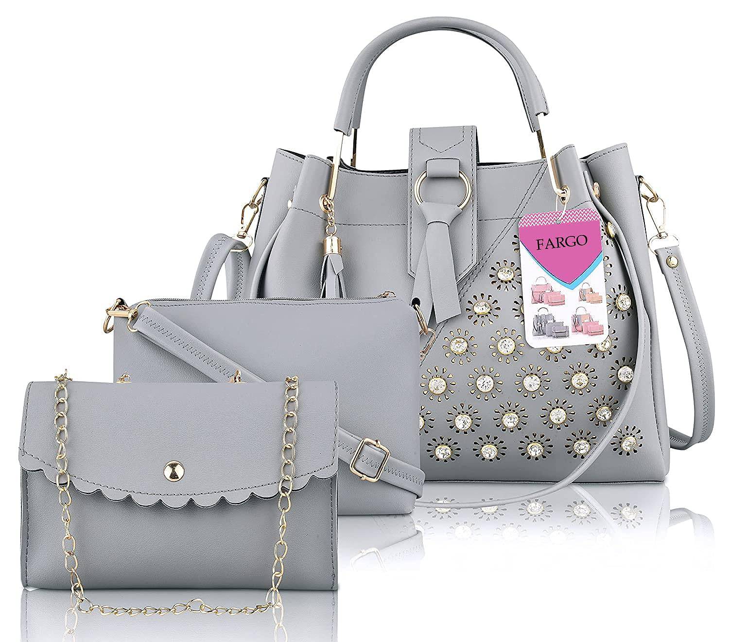 Handbag For Women And Girls Combo Set Of 3 (Diamond) - YuvaFlowers