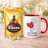 Love You More Gift Set – Hershey’s Kisses Milk Chocolate with Romantic Mug