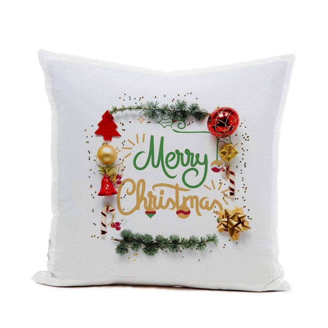 Merry Christmas Cushion V5 - YuvaFlowers