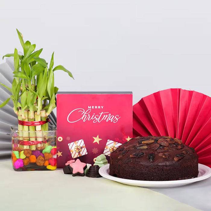 Merry Christmas Dry Cake Hamper - YuvaFlowers