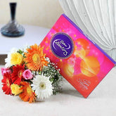 Mix Color of Roses and Gerberas with Celebration Pack - YuvaFlowers