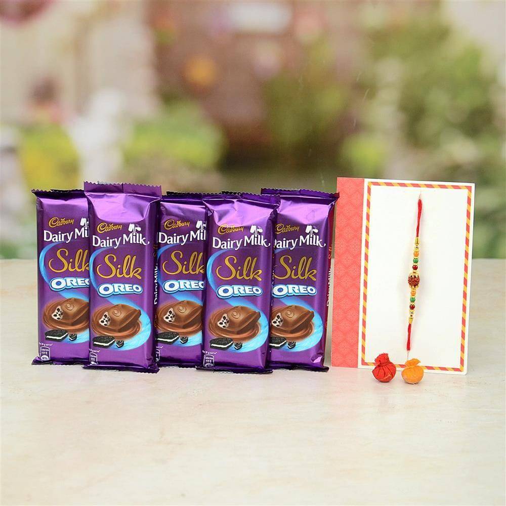 Only Oreo Rudraksh Rakhi Hamper - YuvaFlowers