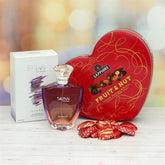 Perfume With Chocolates & Sapphire Assortment - YuvaFlowers