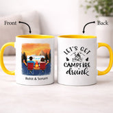 Personalized Campfire Couple Mug - “Let’s Get Campfire Drunk”