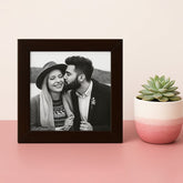 Elegant Wooden Personalized Photo 4x4 Frame - Tabletop Décor Gift