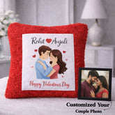 Personalized Valentine Love Cushion with Photo Frame & Name