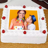 Pineapple Photo Cake For Mom - YuvaFlowers