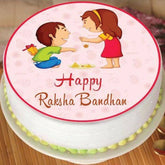 Rakhi Pineapple Photo Cake - YuvaFlowers