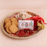 Red Karwa Chauth Thali - YuvaFlowers