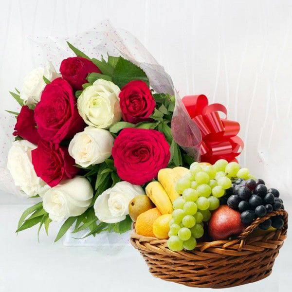 Roses and Fruits - YuvaFlowers
