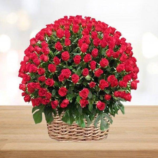 Roses Basket - Extra Large - YuvaFlowers