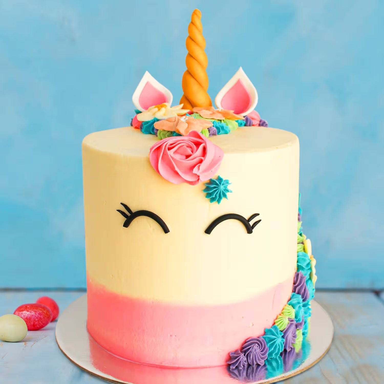 Shiny Unicorn Vanilla Cake - YuvaFlowers