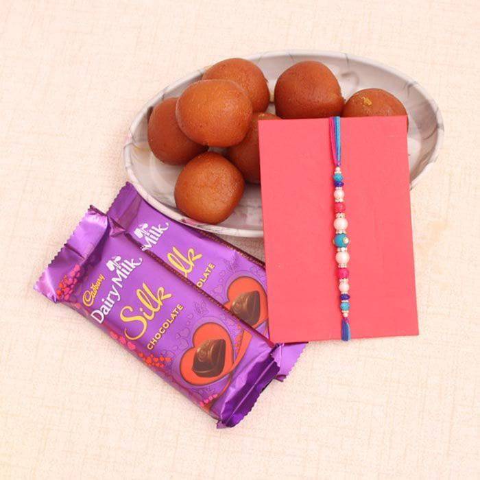 Silky Jamun Rakhi Surprise - YuvaFlowers
