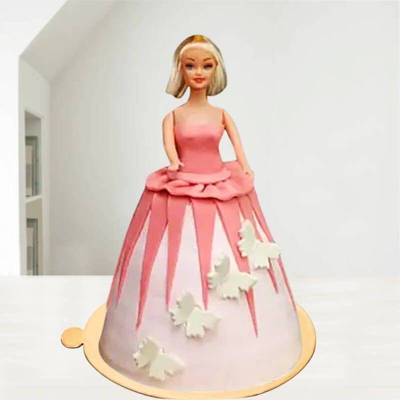 Smashing Barbie Doll Cake - YuvaFlowers