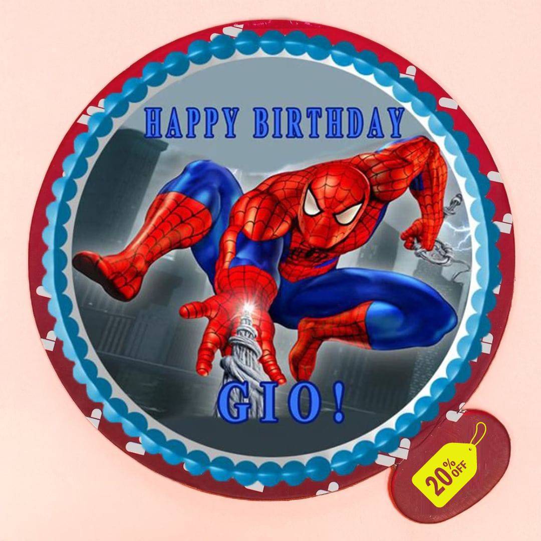 Spiderman Poster Cake - Super Hero - YuvaFlowers
