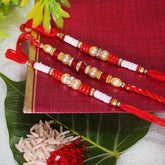 Stone Studded Beaded Rakhis - YuvaFlowers
