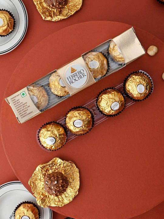 Stone-Studded & Beaded Rakhis With Ferrero Rocher Chocolate Set - YuvaFlowers