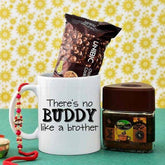 Stylish Rakhi With Coffee Hamper For Brother - YuvaFlowers