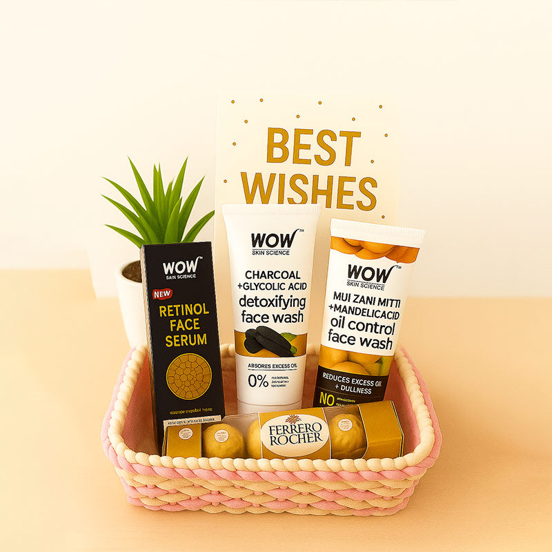 WOW Skin Science Glow & Care Gift Basket with Ferrero Rocher