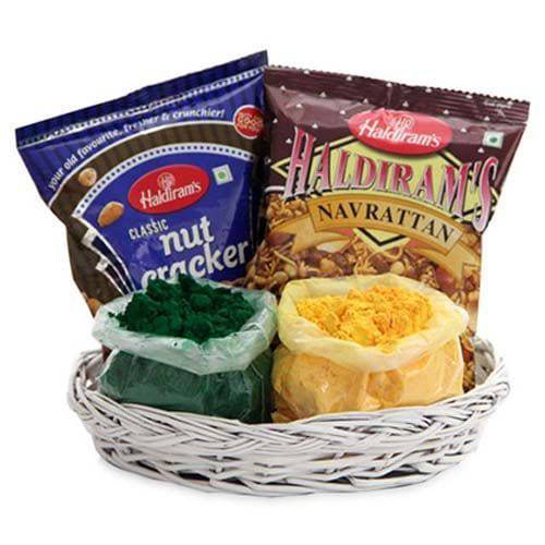 Yummy Holi Basket - YuvaFlowers