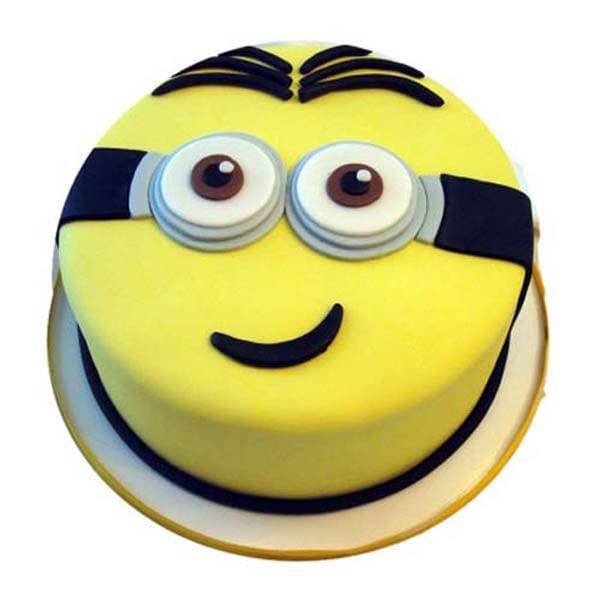 1 kg  Minion Smiling Fondant shape cake - YuvaFlowers