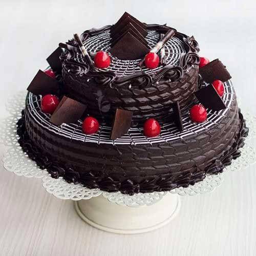 2 Tier Chocolate Truffle Cake - YuvaFlowers